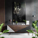Inspector Gorilla tableau mural en aluminium dibond brossé - 60x39 cm