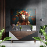 Flowery tableau mural en aluminium dibond brossé - 60x39 cm
