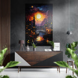Moon Light Wandbild auf gebürstetem Aluminium-Dibond - 60x39 cm