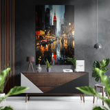 City at Night Wandbild auf gebürstetem Aluminium-Dibond - 60x39 cm