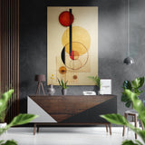 Circles Brushed Aluminum Dibond Wall Art - 60x39 cm