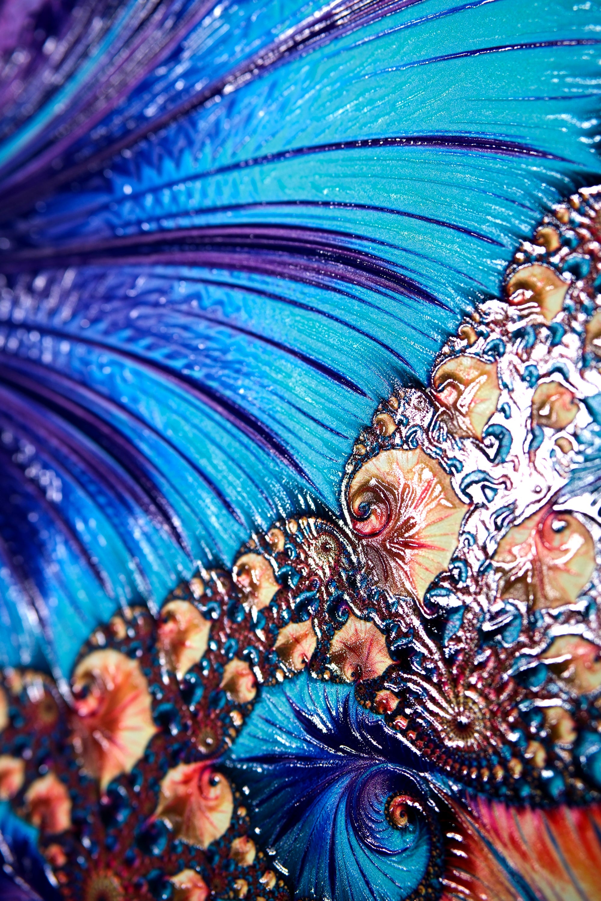 Aurora Spiral Luxe — Haptic 3D Embossed + High-Gloss Lacquer Print