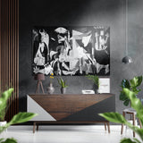 Kubistisches Antikriegs-Wandbild Gebürstetes Aluminium-Dibond Wandbild - 60x39 cm
