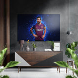 Messi Wandbild auf gebürstetem Aluminium-Dibond - 60x39 cm
