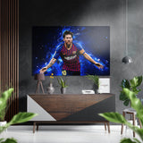Messi Brushed Aluminium Dibond Wall Art