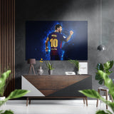 Messi Brushed Aluminium Dibond Wall Art