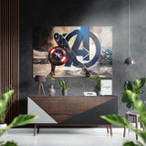 Captain America Brushed Aluminium Dibond Wall Art