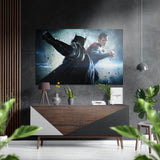 Batman vs Superman Brushed Aluminium Dibond Wall Art