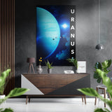 Uranus, tableau mural en aluminium Dibond brossé - 60x39 cm