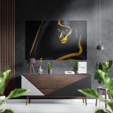 Yellow Stance Wandbild auf gebürstetem Aluminium-Dibond - 60x39 cm