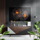 Floraison, tableau mural en aluminium Dibond brossé - 60x39 cm