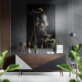 Black Beauty, cuadro mural de aluminio Dibond cepillado - 60x39 cm