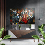 Music Brushed Aluminium Dibond Wall Art - 60x39 cm