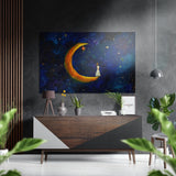 Moonfall, tableau mural en aluminium Dibond brossé - 60x39 cm