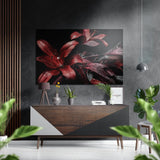 Lirio rojo, cuadro mural de aluminio Dibond cepillado - 60x39 cm