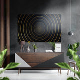 Cerchi – Quadro da parete in alluminio Dibond spazzolato - 60x39 cm