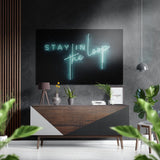Stay in the Loop Brushed Aluminium Dibond Wall Art - 60x39 cm