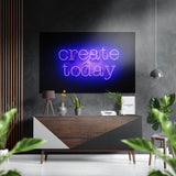 Create Today – Tableau mural en aluminium Dibond brossé - 60x39 cm