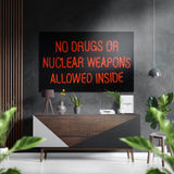 No Drugs Wandbild auf gebürstetem Aluminium-Dibond - 60x39 cm