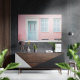 Puerta – Cuadro mural en aluminio Dibond cepillado - 60x39 cm