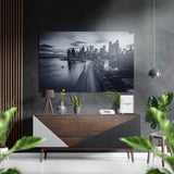 Vista de la ciudad – Cuadro mural en aluminio Dibond cepillado - 60x39 cm