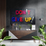 Don't Give Up Wandbild auf gebürstetem Aluminium-Dibond - 60x39 cm