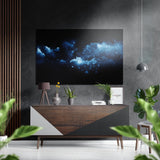 Blue Nebula Clouds in Deep Space Brushed Aluminium Dibond Wall Art - 60x39 cm