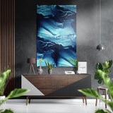 Vagues Abstraites – Œuvre murale sur aluminium brossé Dibond - 60x39 cm