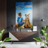 Meilleurs Amis – Œuvre murale sur aluminium brossé Dibond - 60x39 cm