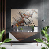 Pissenlits – Œuvre murale sur aluminium brossé Dibond - 60x39 cm
