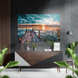 Tramonto – Quadro da parete in alluminio spazzolato Dibond - 60x39 cm
