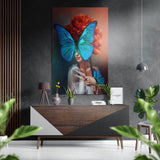 Schmetterlingsaugen Wandbild auf gebürstetem Aluminium-Dibond - 60x39 cm