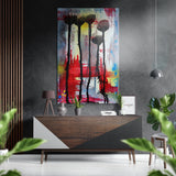 Shadow Flowers Wandbild auf gebürstetem Aluminium-Dibond - 60x39 cm