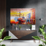 Boat Brushed Aluminium Dibond Wall Art - 60x39 cm