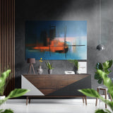 Abstract Silhouette — décoration murale en aluminium brossé Dibond - 60x39 cm