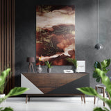 Abstract  Brushed Aluminium Dibond Wall Art - 60x39 cm