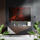 Red Smoke — quadro su alluminio spazzolato Dibond - 60x39 cm
