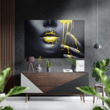 Yellow Ink Wandbild auf gebürstetem Aluminium-Dibond - 60x39 cm