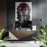 Feel the Red Brushed Aluminium Dibond Wall Art