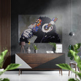 Ape the Thinker Brushed Aluminium Dibond Wall Art - 60x39 cm