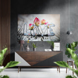Love — quadro su alluminio spazzolato Dibond - 60x39 cm