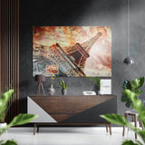 Eiffel Tower — décoration murale en aluminium brossé Dibond - 60x39 cm