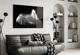 Feather Glass Wall Art.