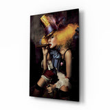 Female Clown Glass Wall Art.