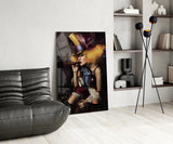 Female Clown Glass Wall Art.