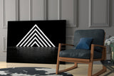 Neon Triangle Glass Wall Art.
