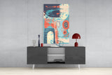 Abstract Colors Glass Wall Art.