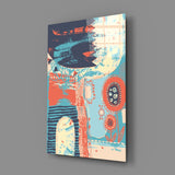 Abstract Colors Glass Wall Art.