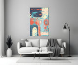 Abstract Colors Glass Wall Art.