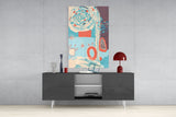 Abstract Colors Glass Wall Art.